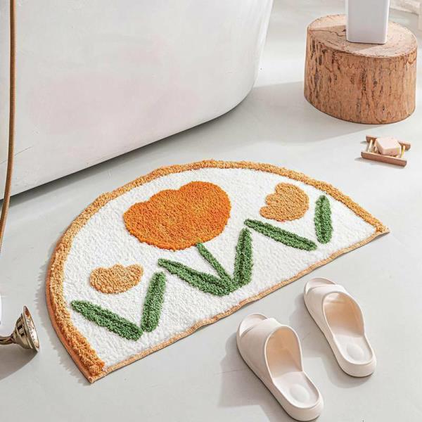 Rainbow Flower Bathroom Lounge Door Mat  