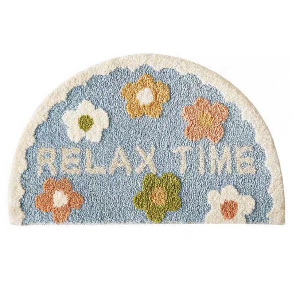 Rainbow Flower Bathroom Lounge Door Mat  