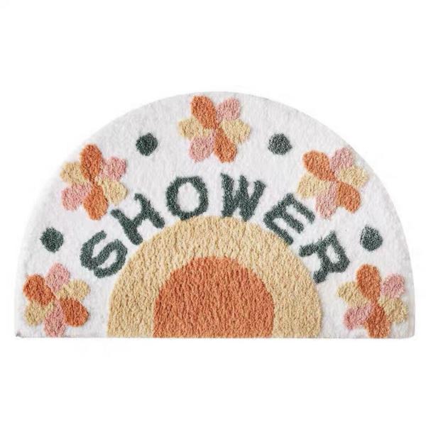 Rainbow Flower Bathroom Lounge Door Mat  