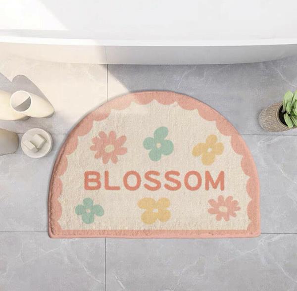 Rainbow Flower Bathroom Lounge Door Mat  