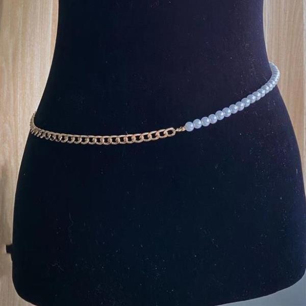 Modern Simple Pearl Waist Belly Chain