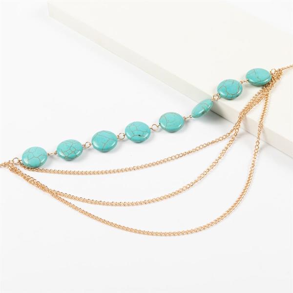 Turquoise Multi Tassel Waist Chain