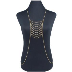 Gold Waterdrop Chest Bra Body Chain