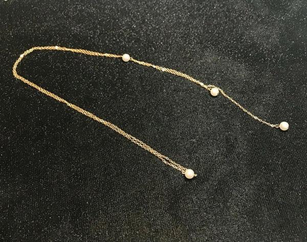 Gothic Pearl Necklace Body Back Chain