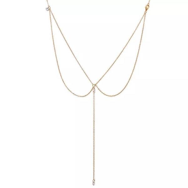 Crystal Necklace Back Body Chain