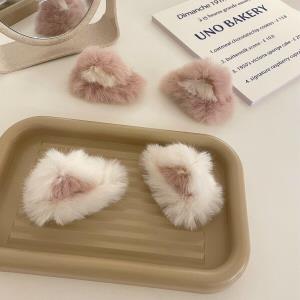 Winter Fluffy Kitty Ear Faux Hair Pins