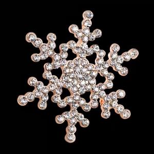 Shimmering Gold Snowflake Brooch