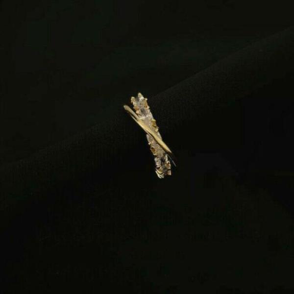 Gold Plated Cross Rhinestone Ring