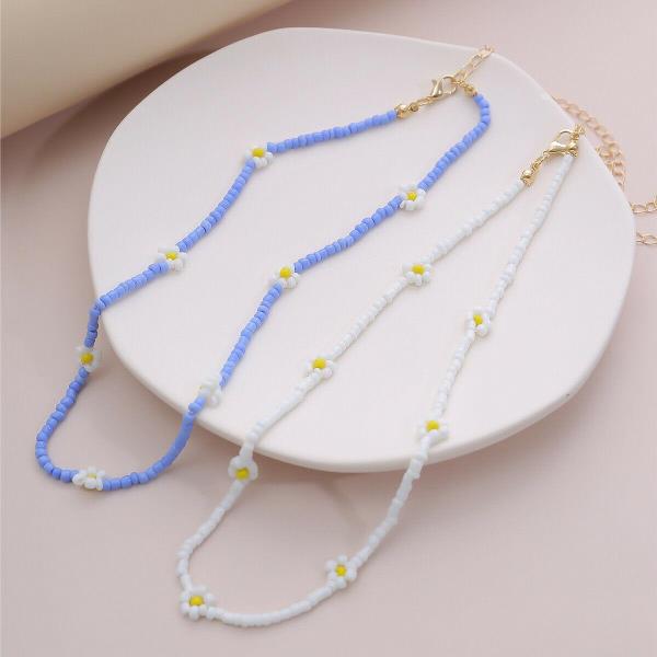 Fashion Handmade Braid Daisy Flower Beads Choker