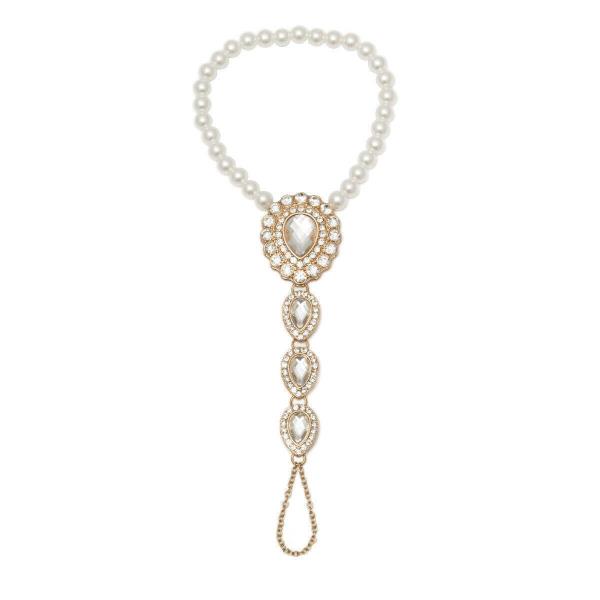 Crystal Waterdrop Pearl Anklet