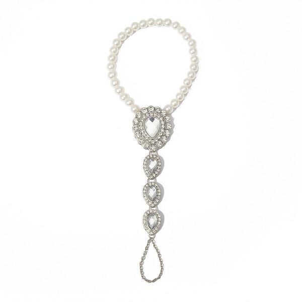 Crystal Waterdrop Pearl Anklet