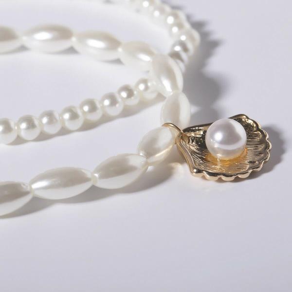 2 Pcs Sea Shell Pearl Ankle Foot Chains Set