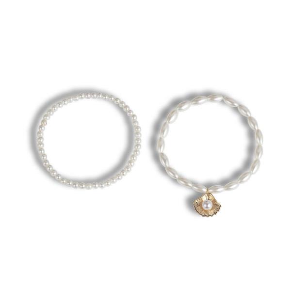 2 Pcs Sea Shell Pearl Ankle Foot Chains Set