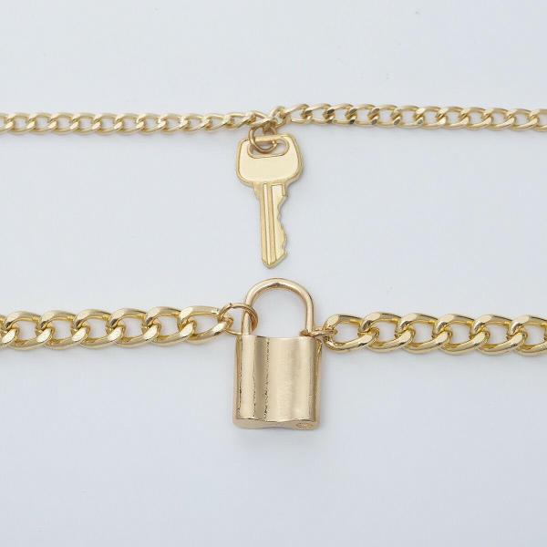 Retro Vintage Metal Key Lock Clavicle Necklace