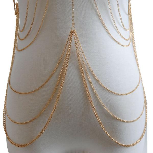 Multi Layer Necklace Crossbody Body Chain