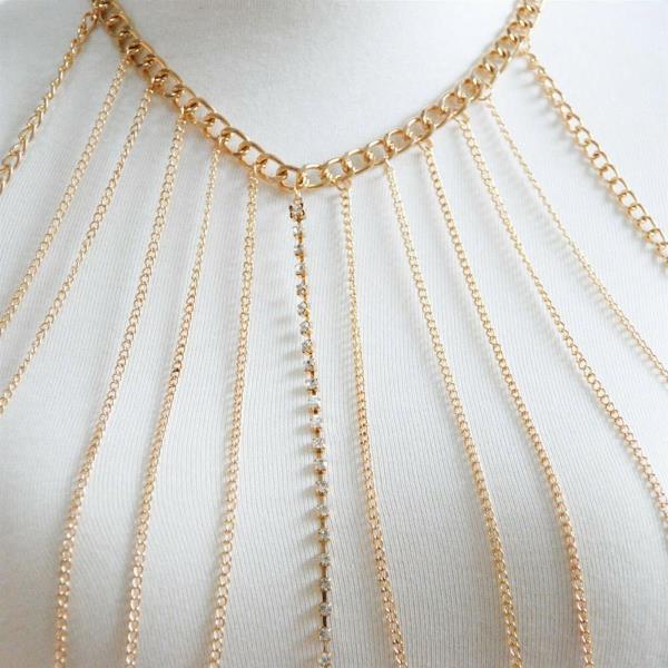 Multi Layer Necklace Crossbody Body Chain