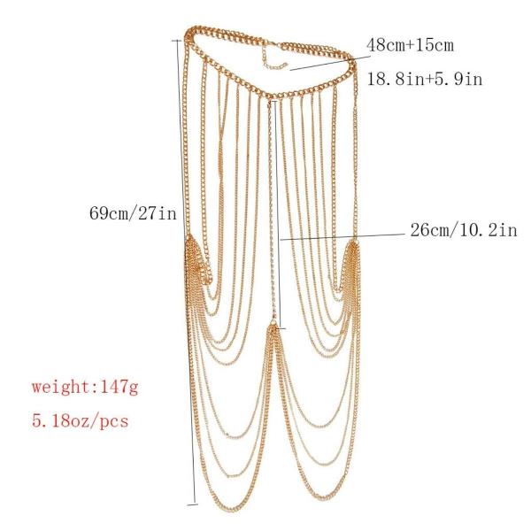 Multi Layer Necklace Crossbody Body Chain