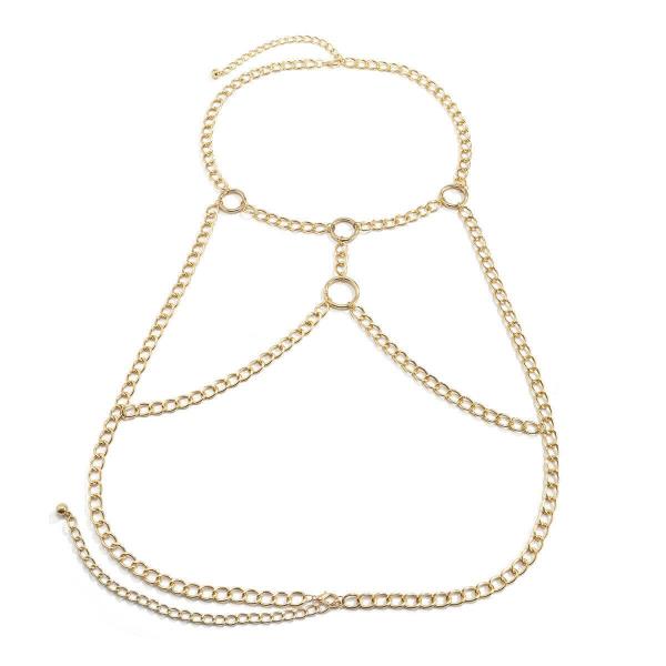 Gold Bra Chest Body Chain