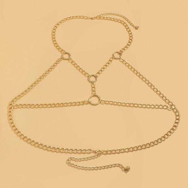 Gold Bra Chest Body Chain