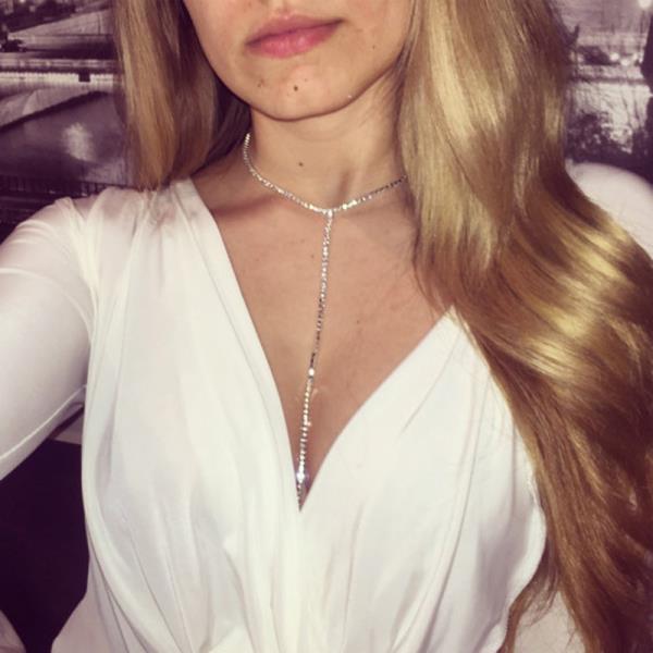 Crystal Necklace Chest Body Chain