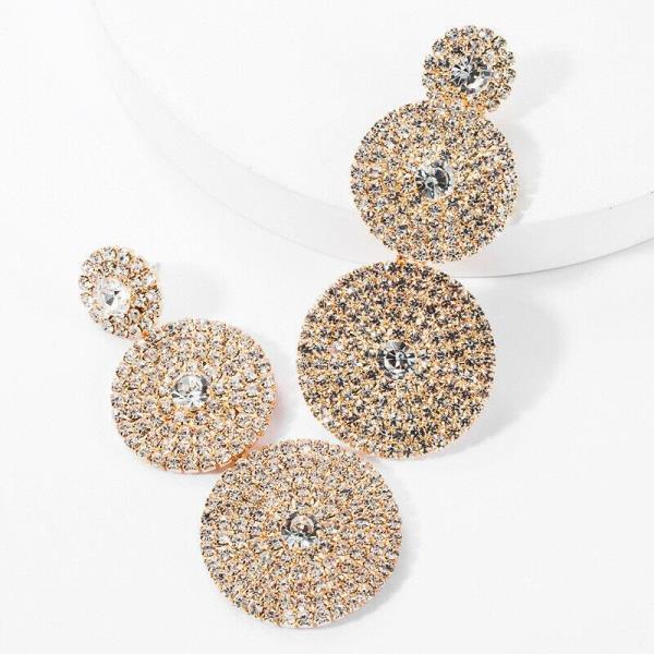 Geometric Multi Circle Tassel Earrings