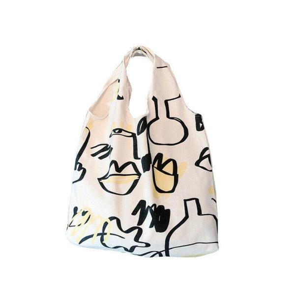 Fashion Durable Graffiti Off White Canvas Open Tote