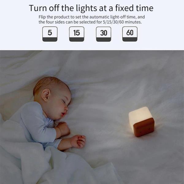 LED USB Charging Cube Timing Night Light