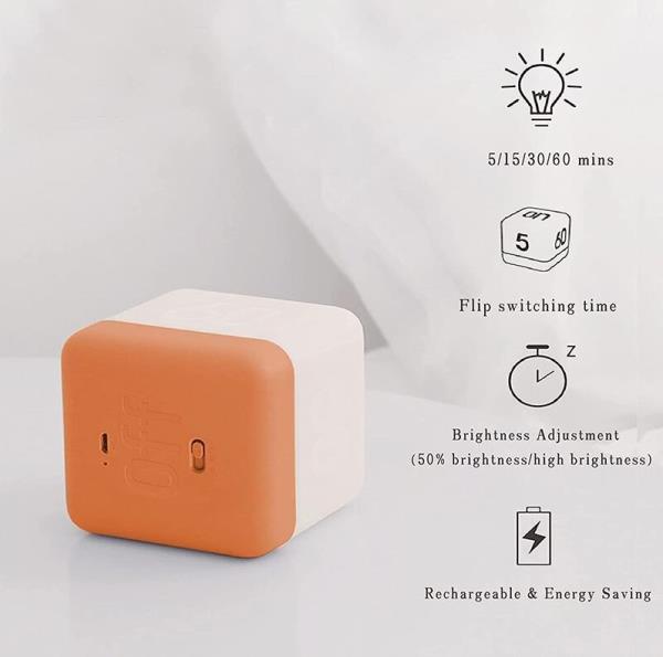 LED USB Charging Cube Timing Night Light