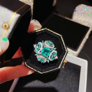 Retro 18K Platinum Plated Peacock Shining Ring