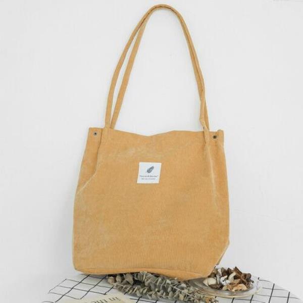 Vintage Winter Warm Durable Corduroy Tote