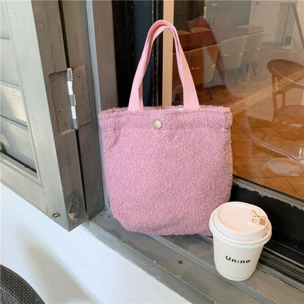 Candy Colour Plush Teddy Fluffy Small Handbag