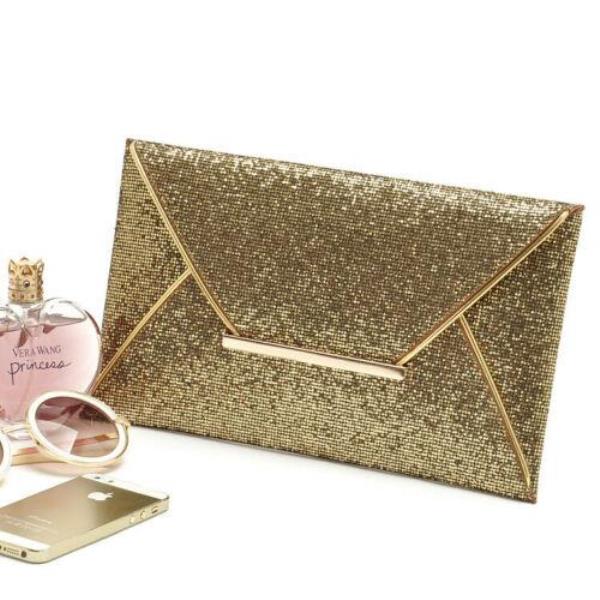 Glitter Shiny Sequins Envelop Clutch Handbag