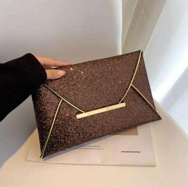 Glitter Shiny Sequins Envelop Clutch Handbag