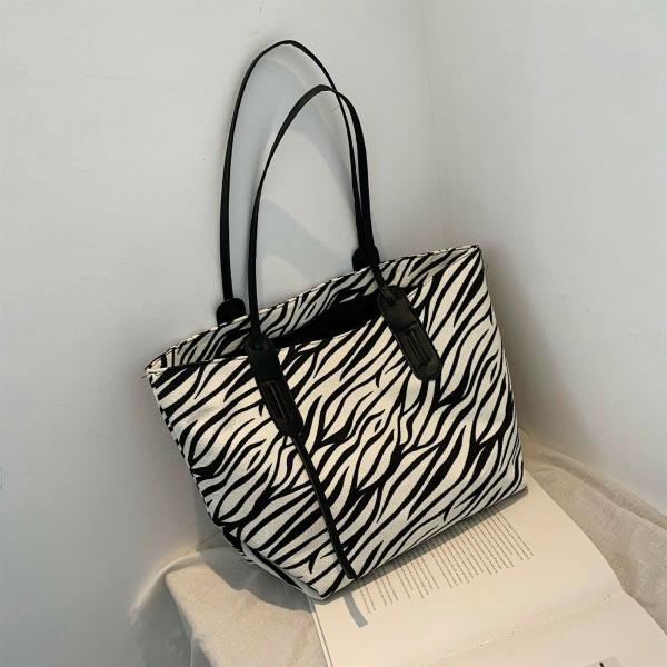 Casual Leopard Zebra Print Large Tote Bag