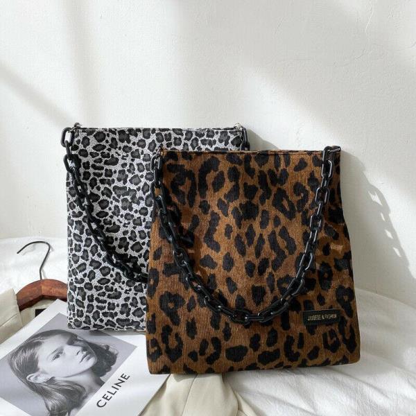 Casual Leopard Print Durable Tote