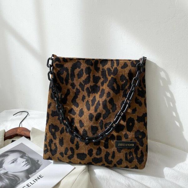 Casual Leopard Print Durable Tote