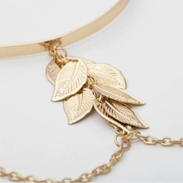 Retro Bohemian Leaf Beach Tassel Armlet