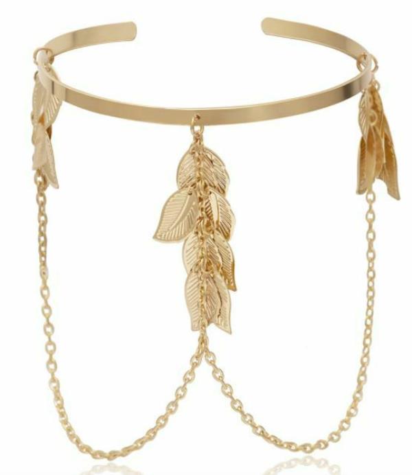 Retro Bohemian Leaf Beach Tassel Armlet