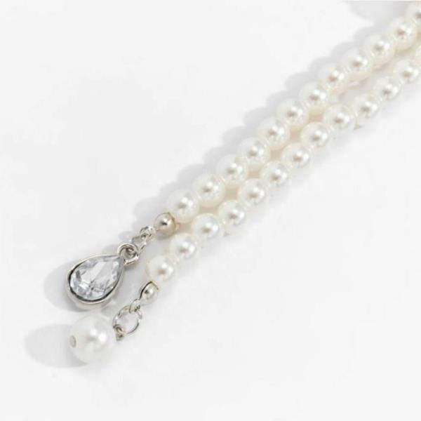 Retro Vintage Double Layer White Pearl Necklace