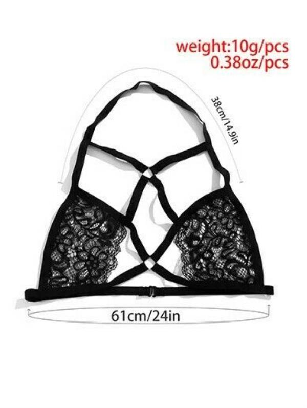 Elastic Black Lace Gothic Lingerie Bra