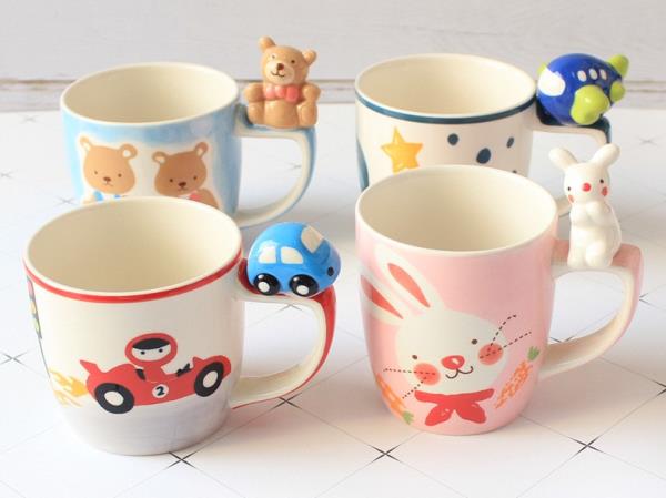 Cartoon 3D Animal Ceramic Kids Drinking Cup