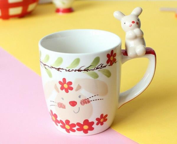 Cartoon 3D Animal Ceramic Kids Drinking Cup