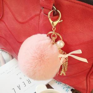 Twist Knit Bow Tassel Keyring Bag Decoration