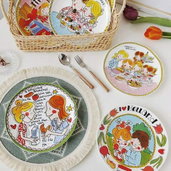 Netherlands Girl Comics Ceramic Plate