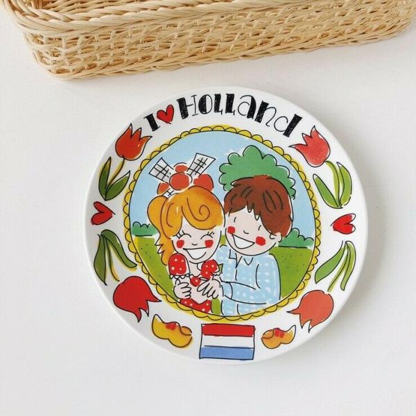 Netherlands Girl Comics Ceramic Plate