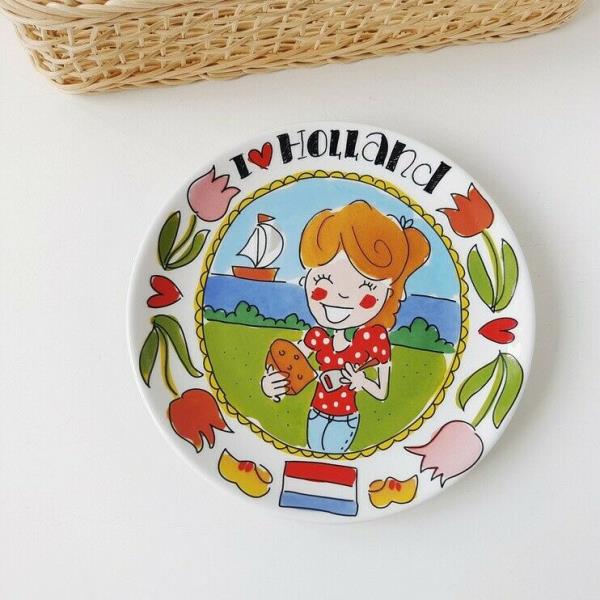 Netherlands Girl Comics Ceramic Plate