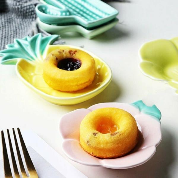 3 Pcs Snack Fruit Dipping Sauce Ceramic Plate Set