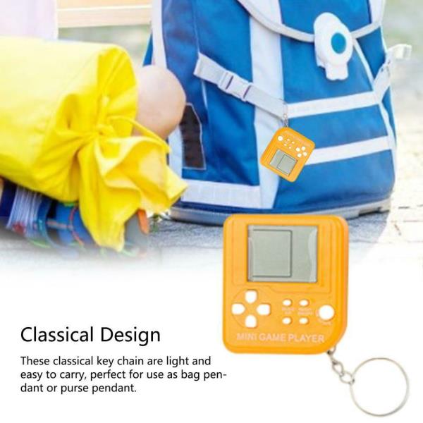 Retro Mini Pocket Educational Block Game Keyring