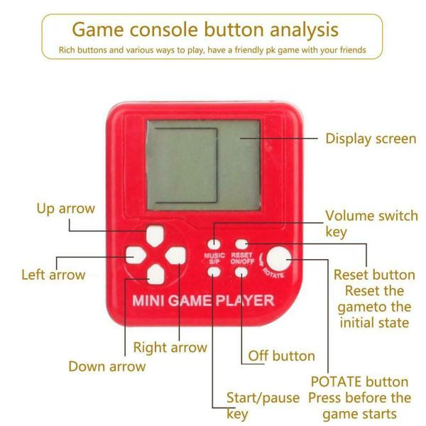 Retro Mini Pocket Educational Block Game Keyring