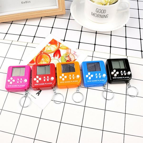 Retro Mini Pocket Educational Block Game Keyring